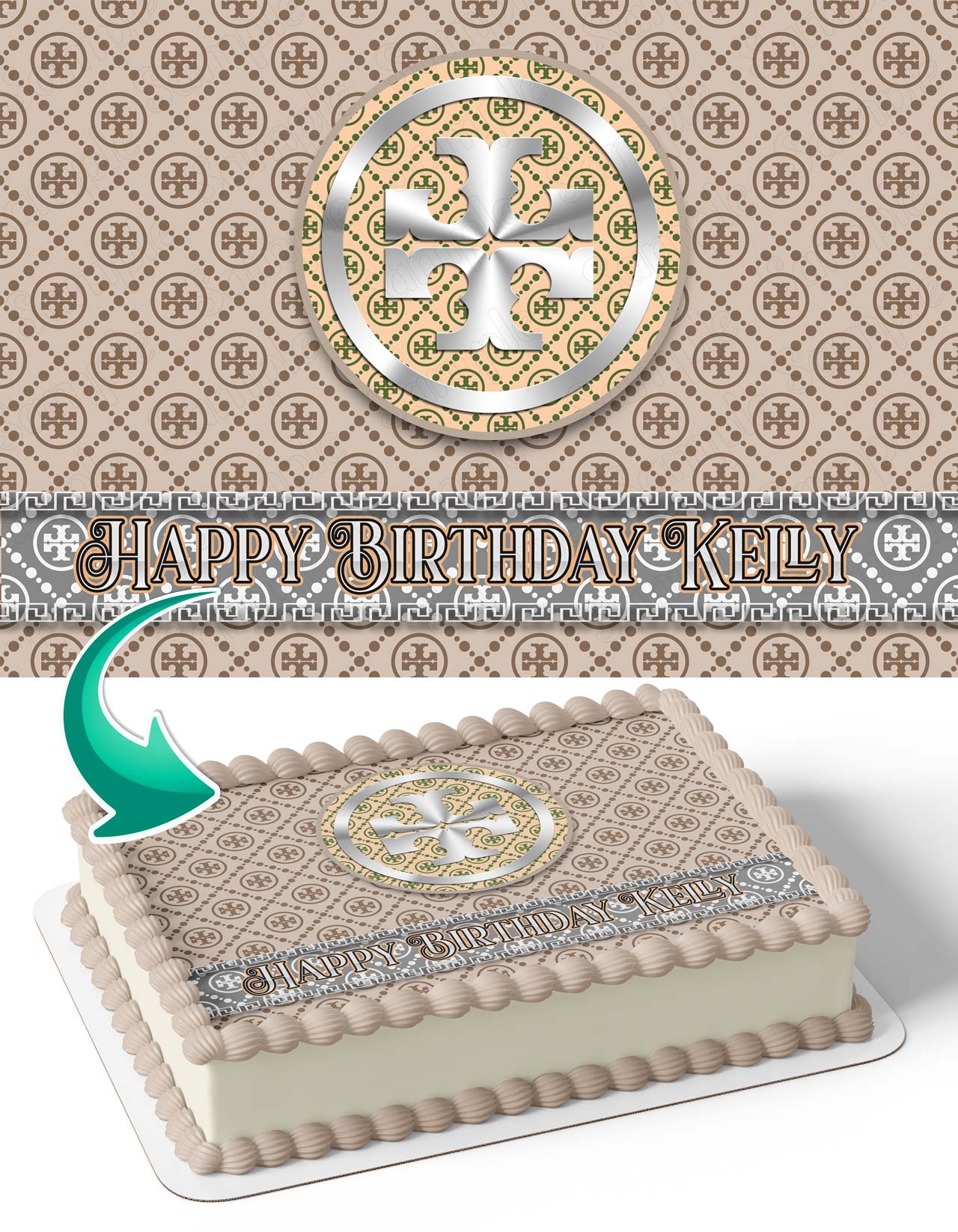 Tory Burch Fashion Edible Cake Topper