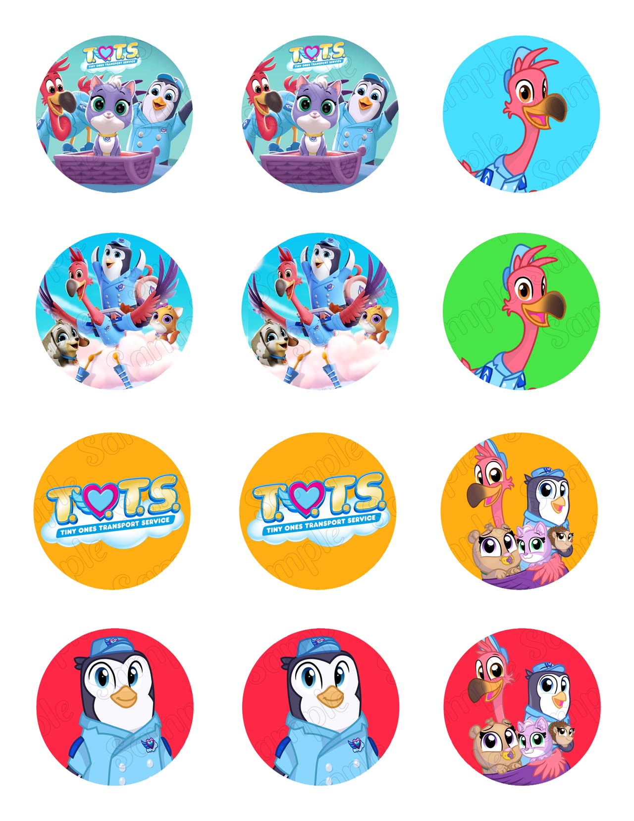 TOTS Edible Cupcake Toppers – Round Icing Sheet Birthday Party - Edible Cake Topper | Icing Sheet | Birthday Cake Decoration