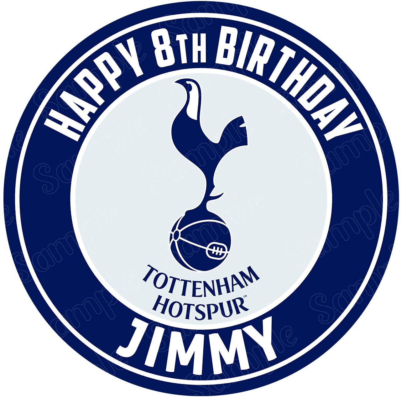 Tottenham Hotspur FC Round – Icing Sheet Birthday - Personalized Edible Cake Topper | Custom Icing Sheet | Birthday Cake Decoration