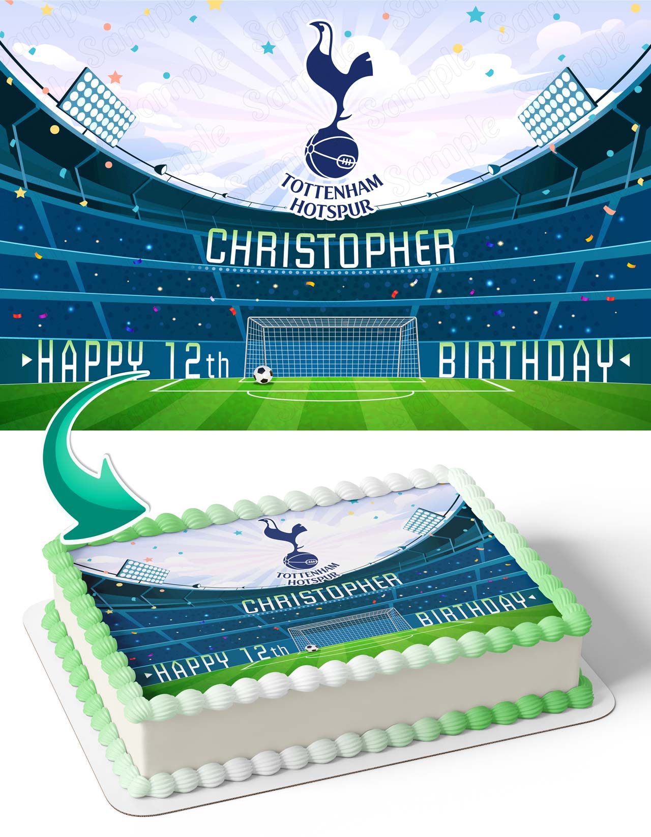 Tottenham Hotspur FC Edible Cake Topper