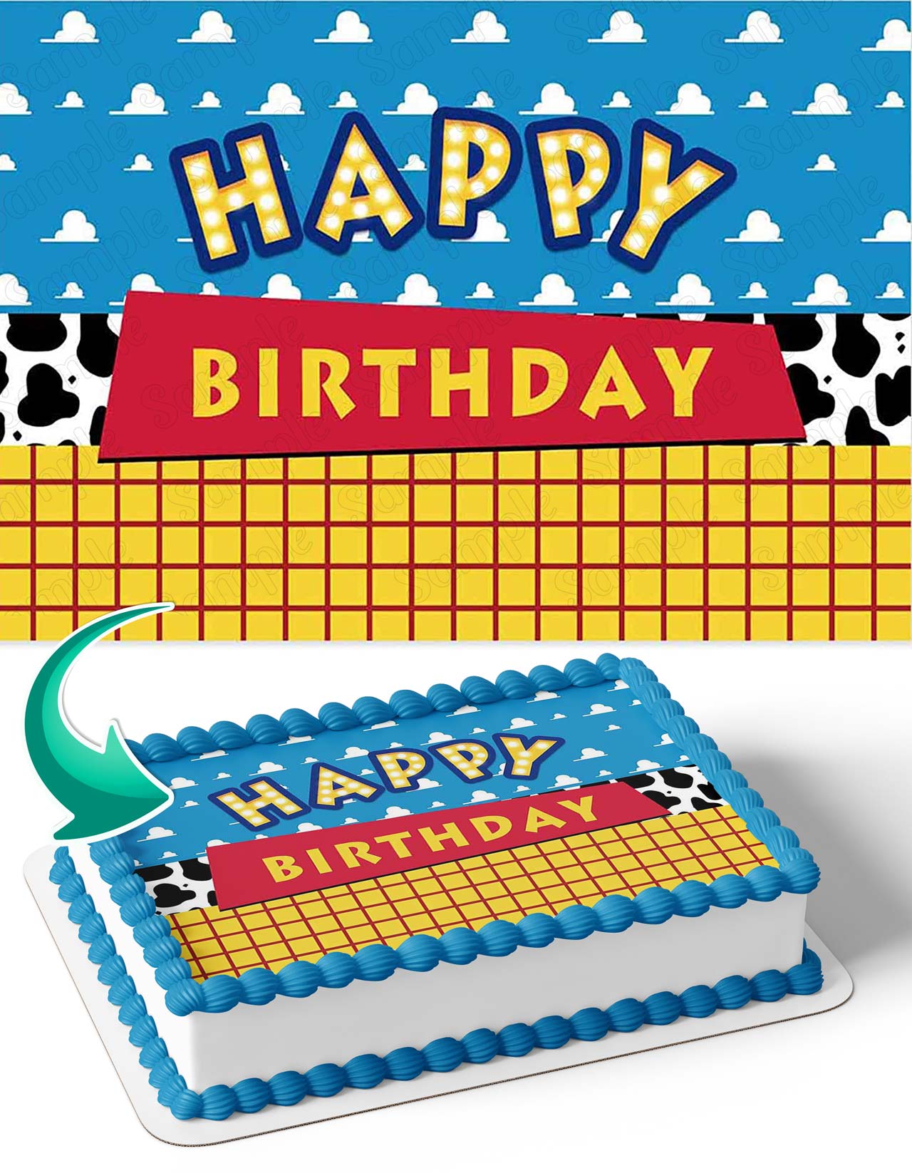 Toys Birthday Edible Cake Topper