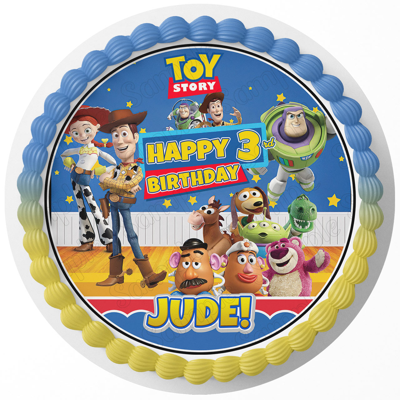 Toys Sheriff Woody Buzz Light Year Little BoPeep Round – Icing Sh - Personalized Edible Cake Topper | Custom Icing Sheet | Birthday Cake Decoration