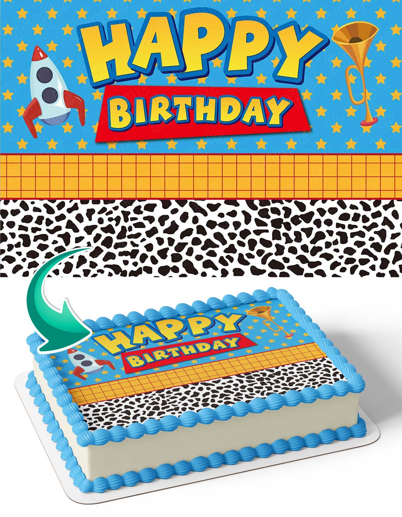 Toys Story Style GT Edible Cake Topper
