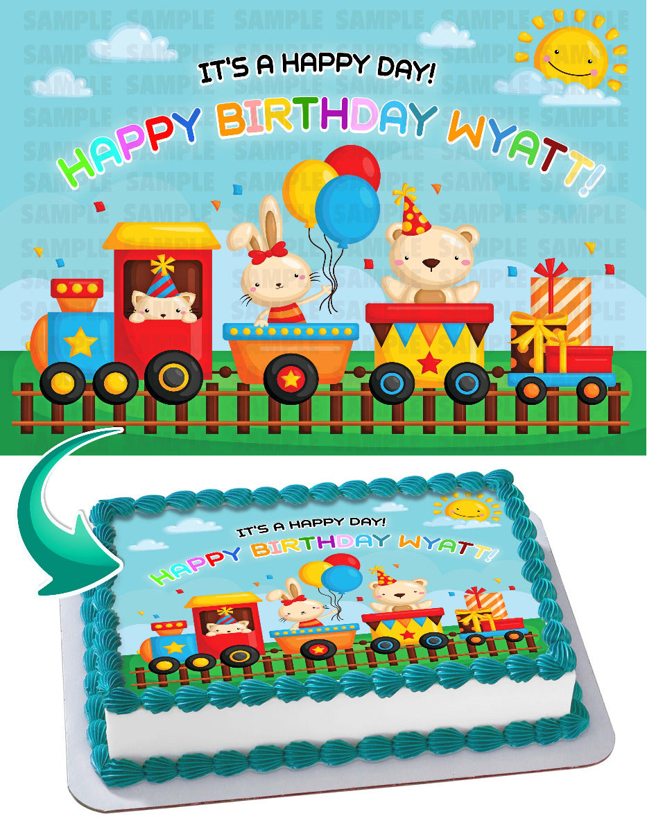 Choo Choo Train Edible Cake Topper