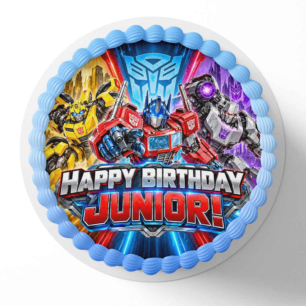 Transformers Auto Bots Edible Cake Topper | Birthday Cake Decoration | Photo Cake Image | Custom Edible Cake Topper