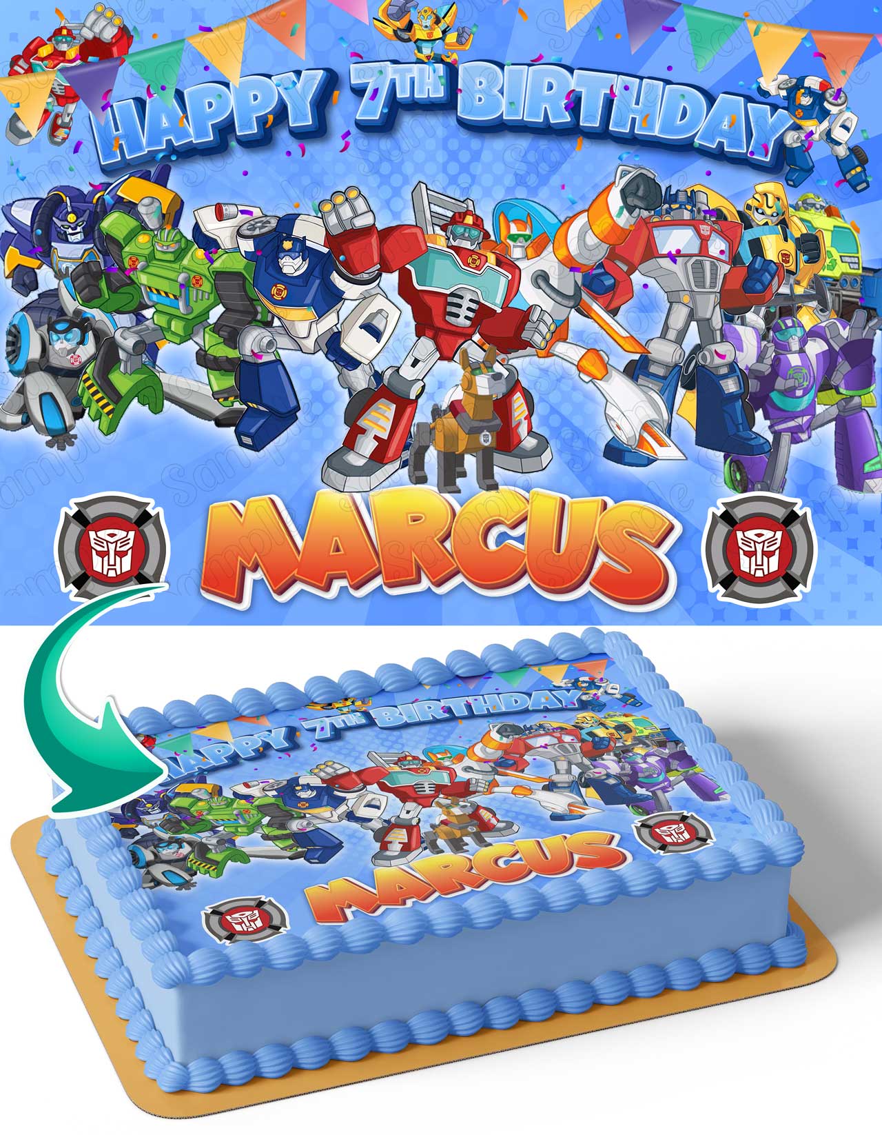 Transbots Rescue Bots TR Edible Cake Topper