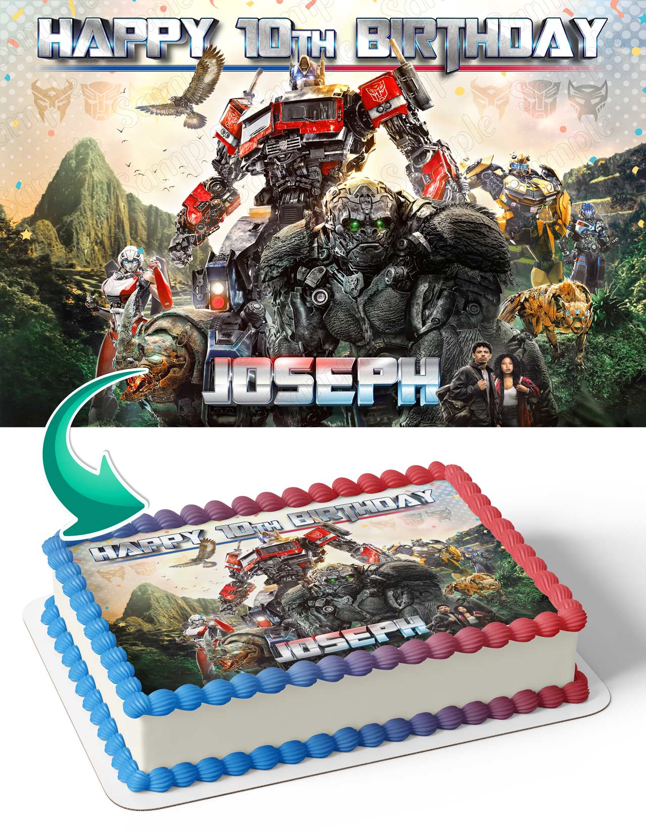 Transbots Rise Of The Beast Optimus Prime Edible Cake Topper