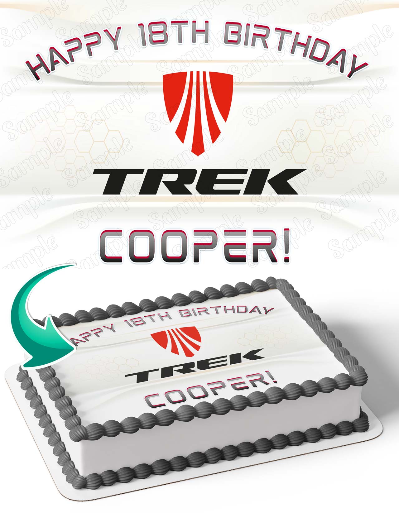 Trek Bicycle Bike Edible Cake Topper