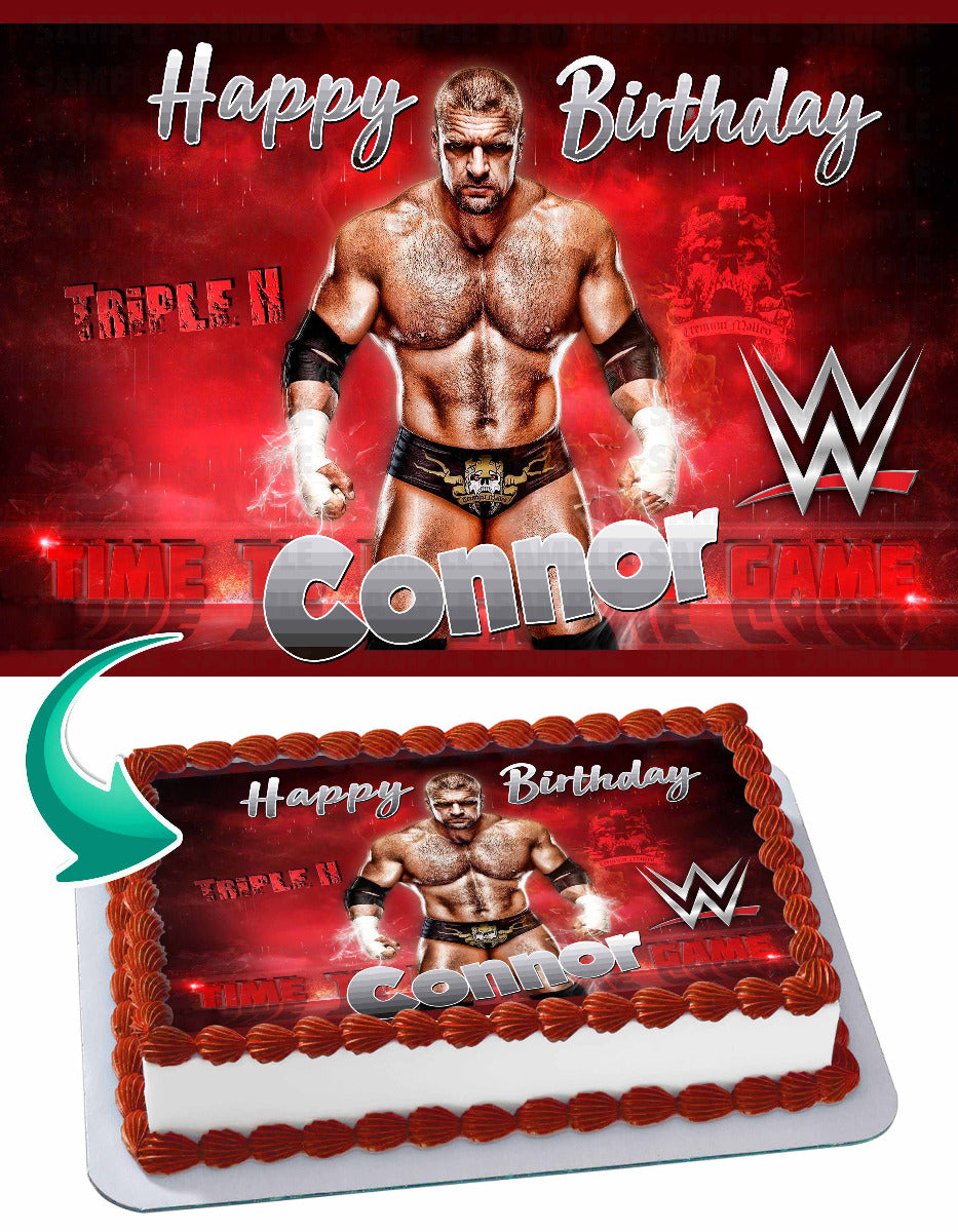 Triple H WrestleMania Wrestler W Edible Cake Topper