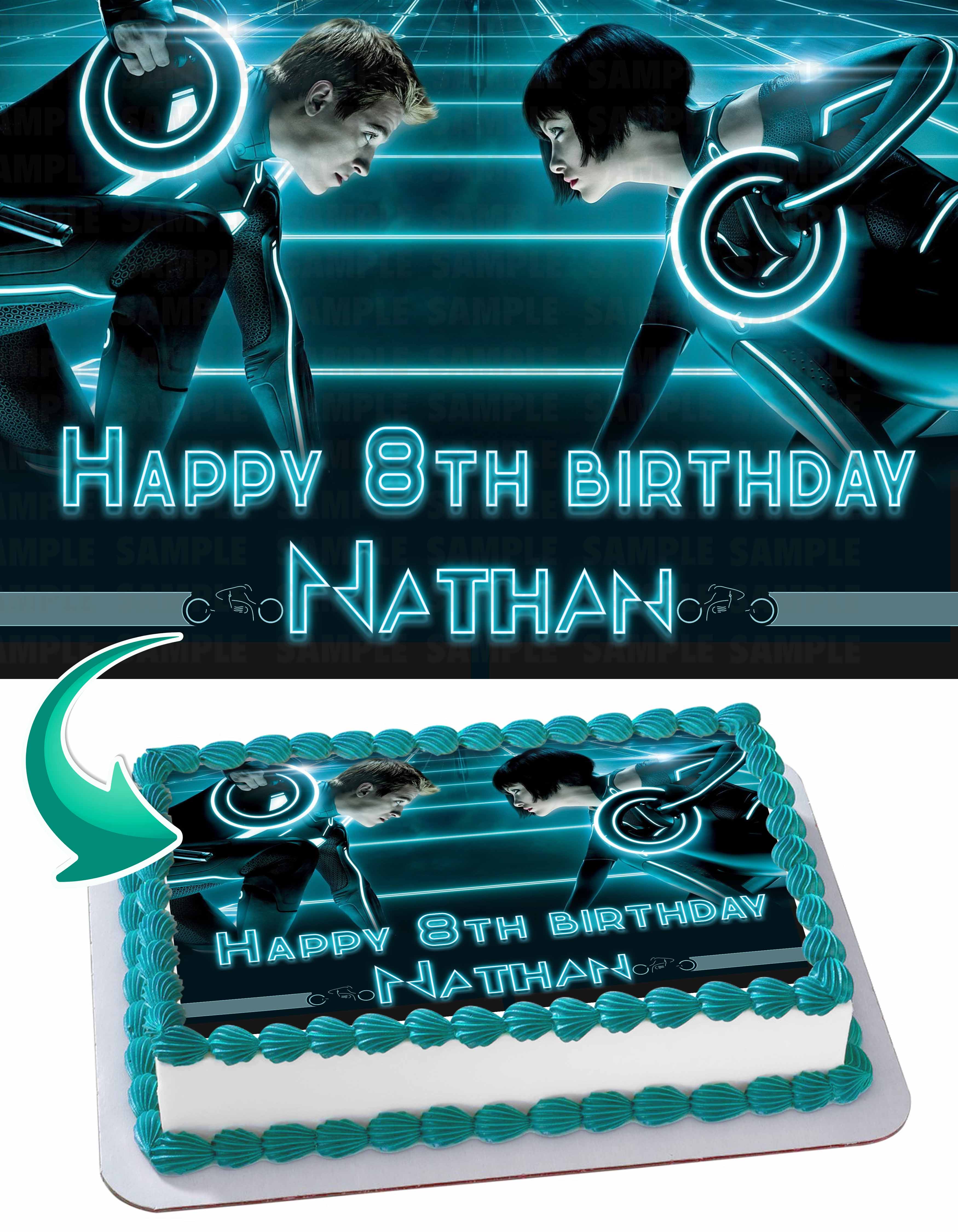 Tron Edible Edible Cake Topper