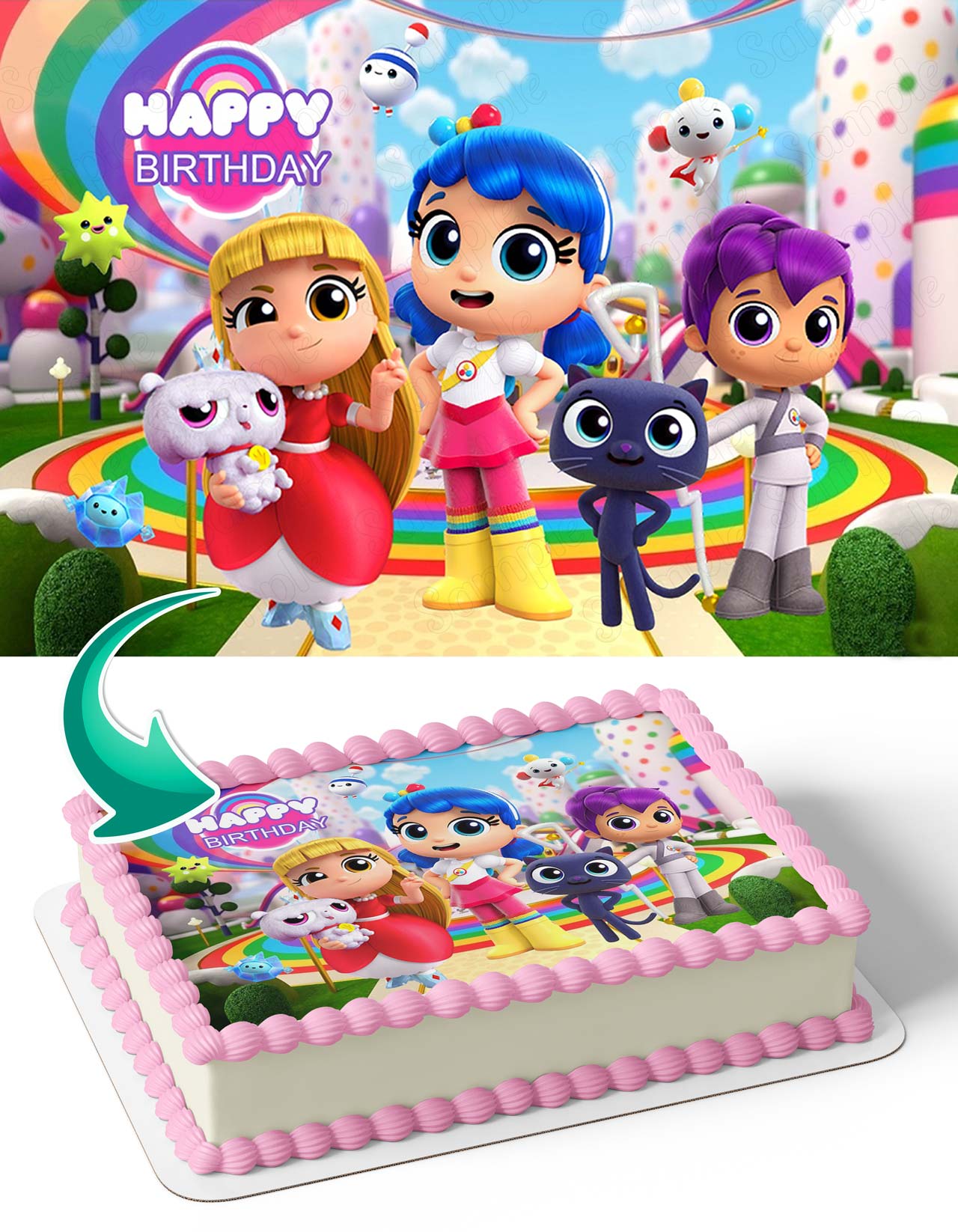True and The Rainbow Kingdom TR Edible Cake Topper