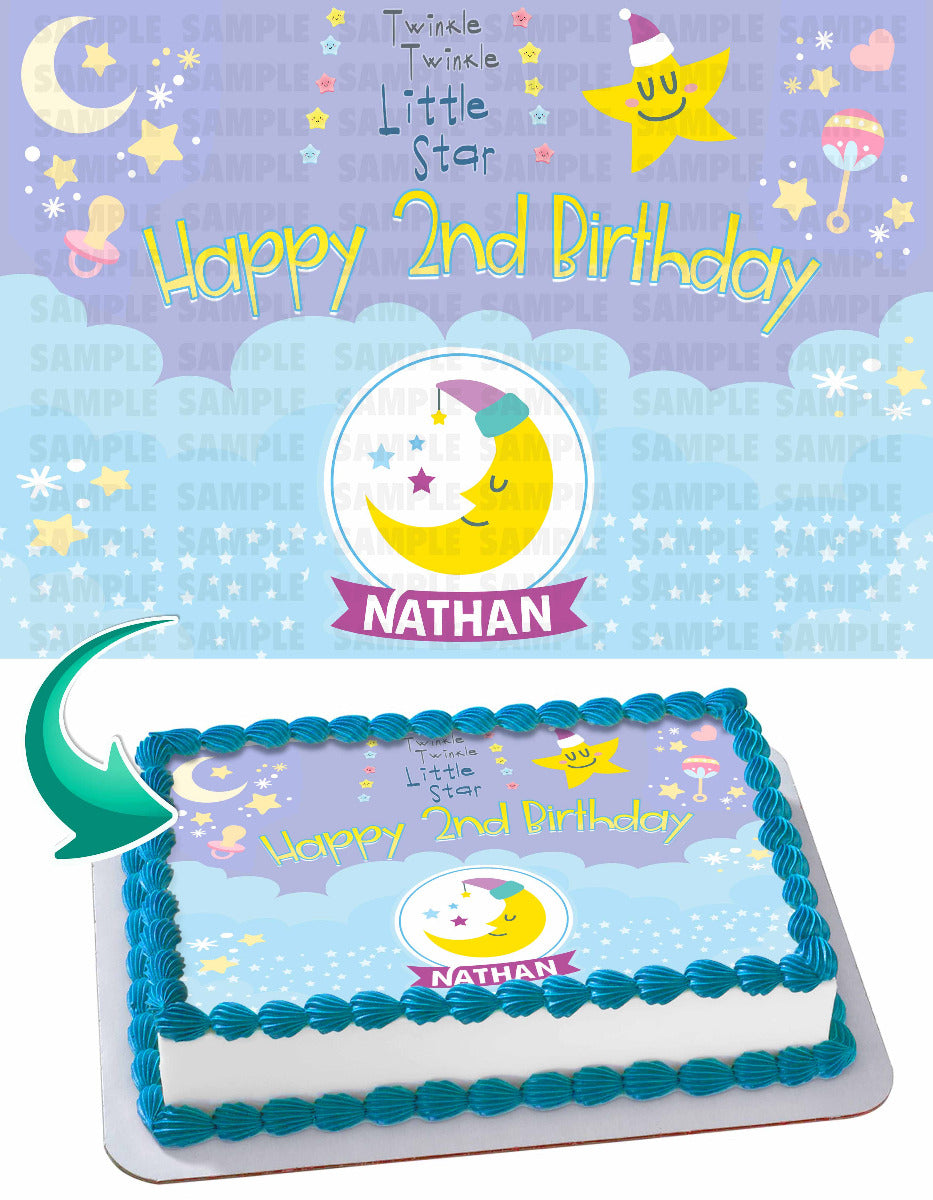 Twinkle Twinkle Little Star Edible Cake Topper