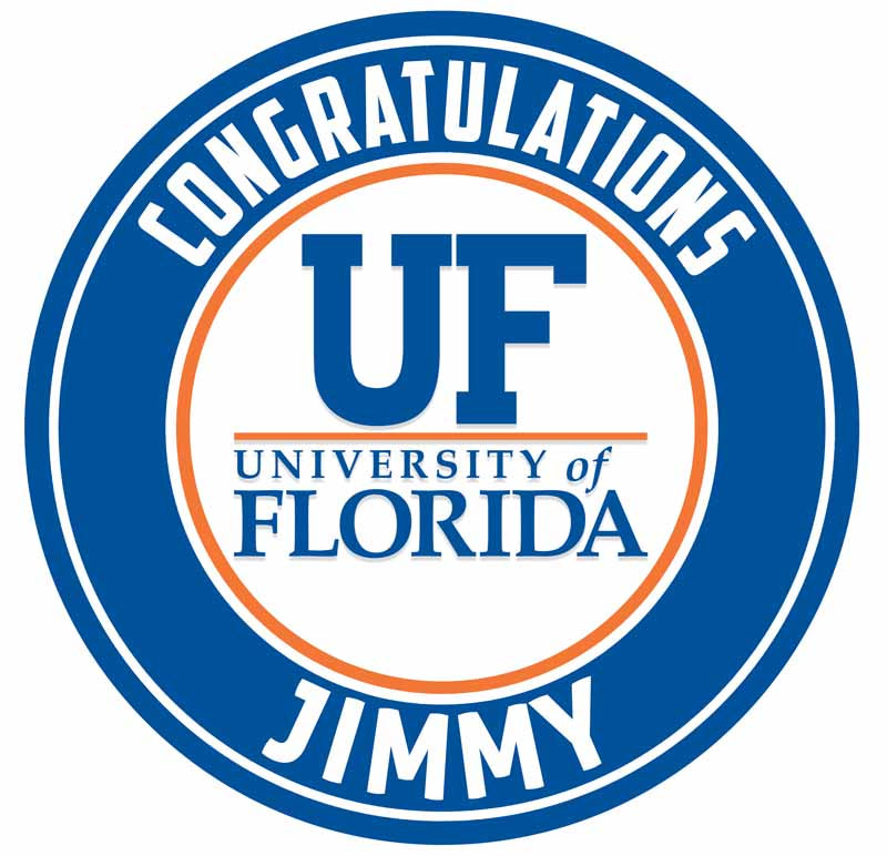 UF University of Florida Round – Icing Sheet Birthday - Personalized Edible Cake Topper | Custom Icing Sheet | Birthday Cake Decoration