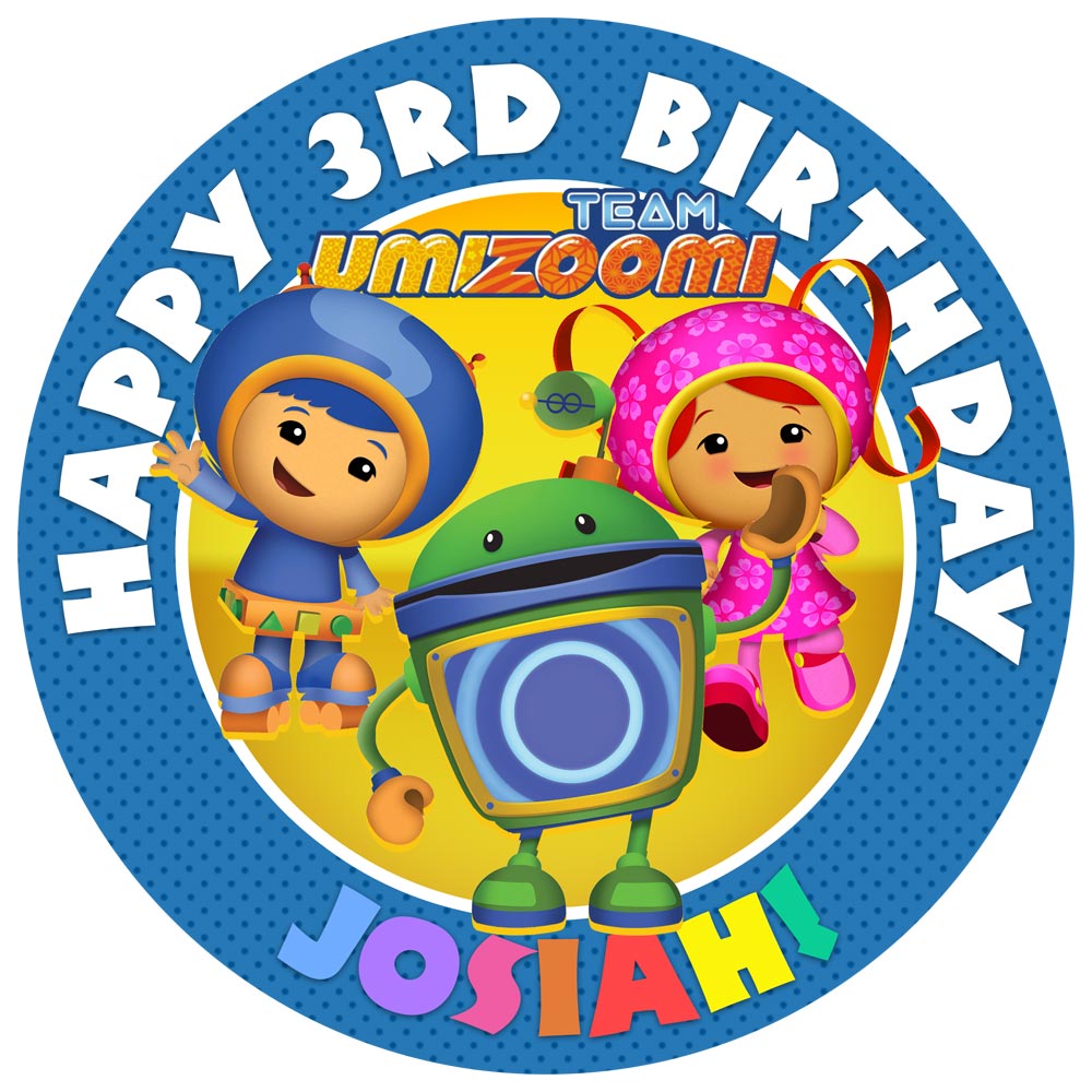 Umizzomi Round – Icing Sheet Birthday - Personalized Edible Cake Topper | Custom Icing Sheet | Birthday Cake Decoration | Photo Cake Image