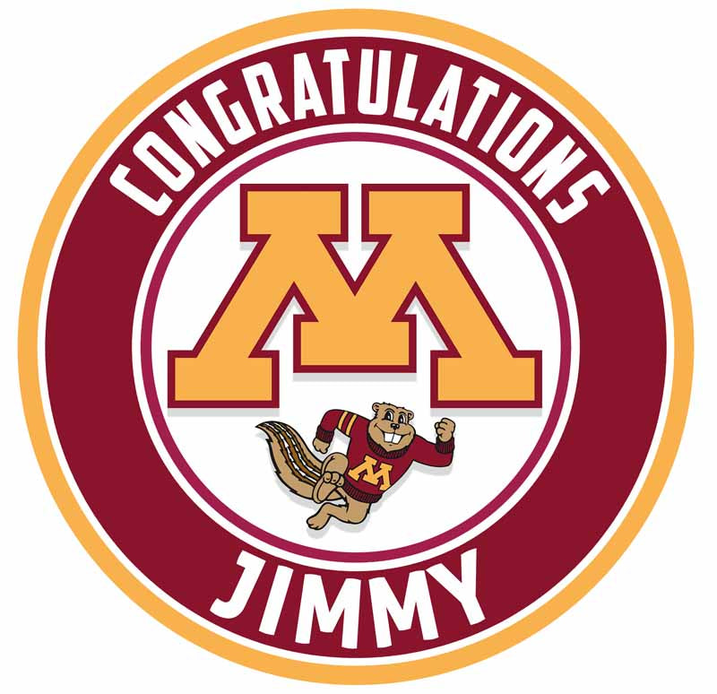 University of Minnesota Round – Icing Sheet Birthday - Personalized Edible Cake Topper | Custom Icing Sheet | Birthday Cake Decoration