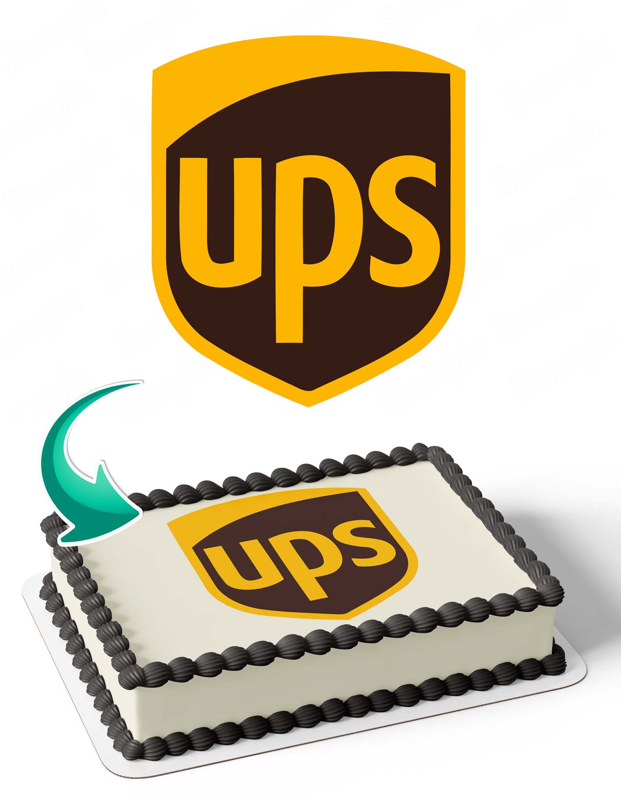 UPS Logo Decoration Edible Cake Topper