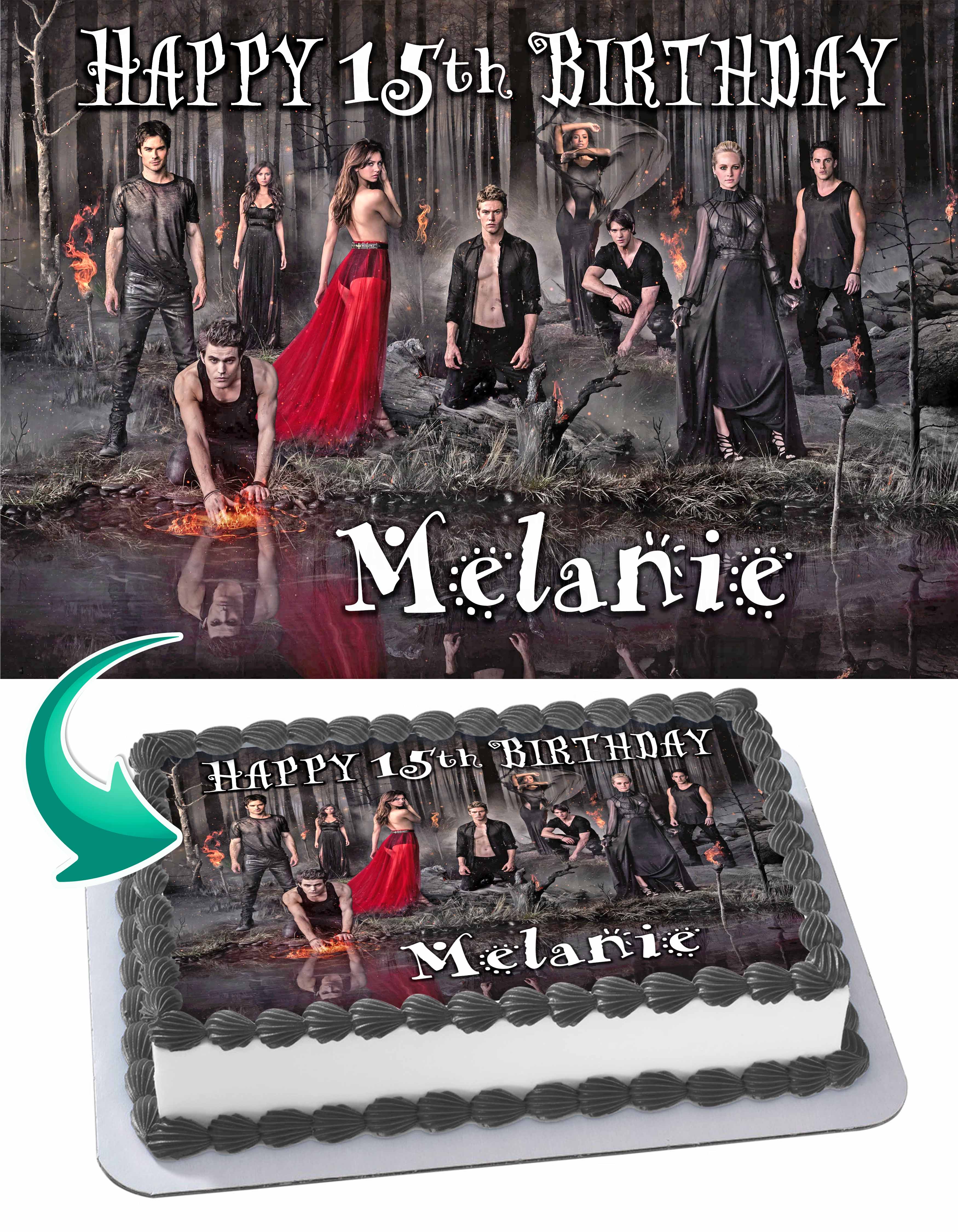 Vampire Diaries Edible Cake Topper