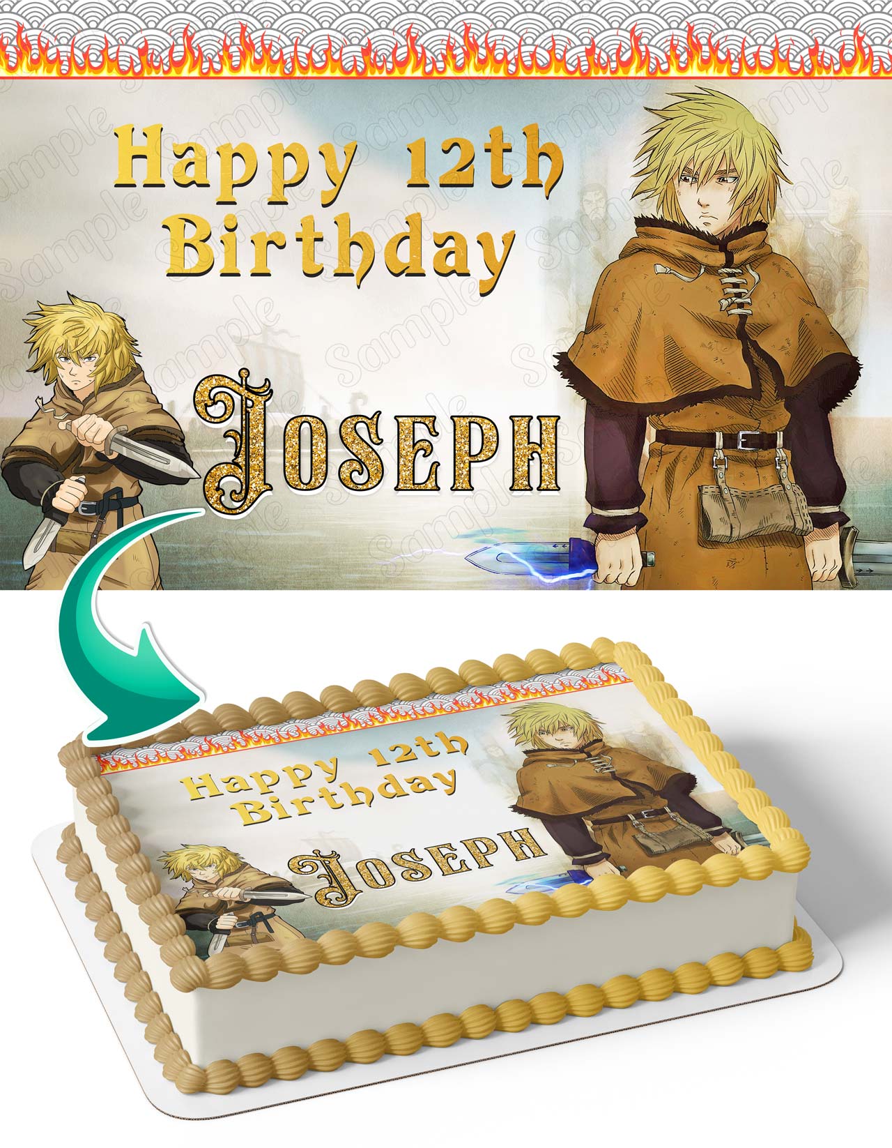 Vinland Saga Anime Edible Cake Topper