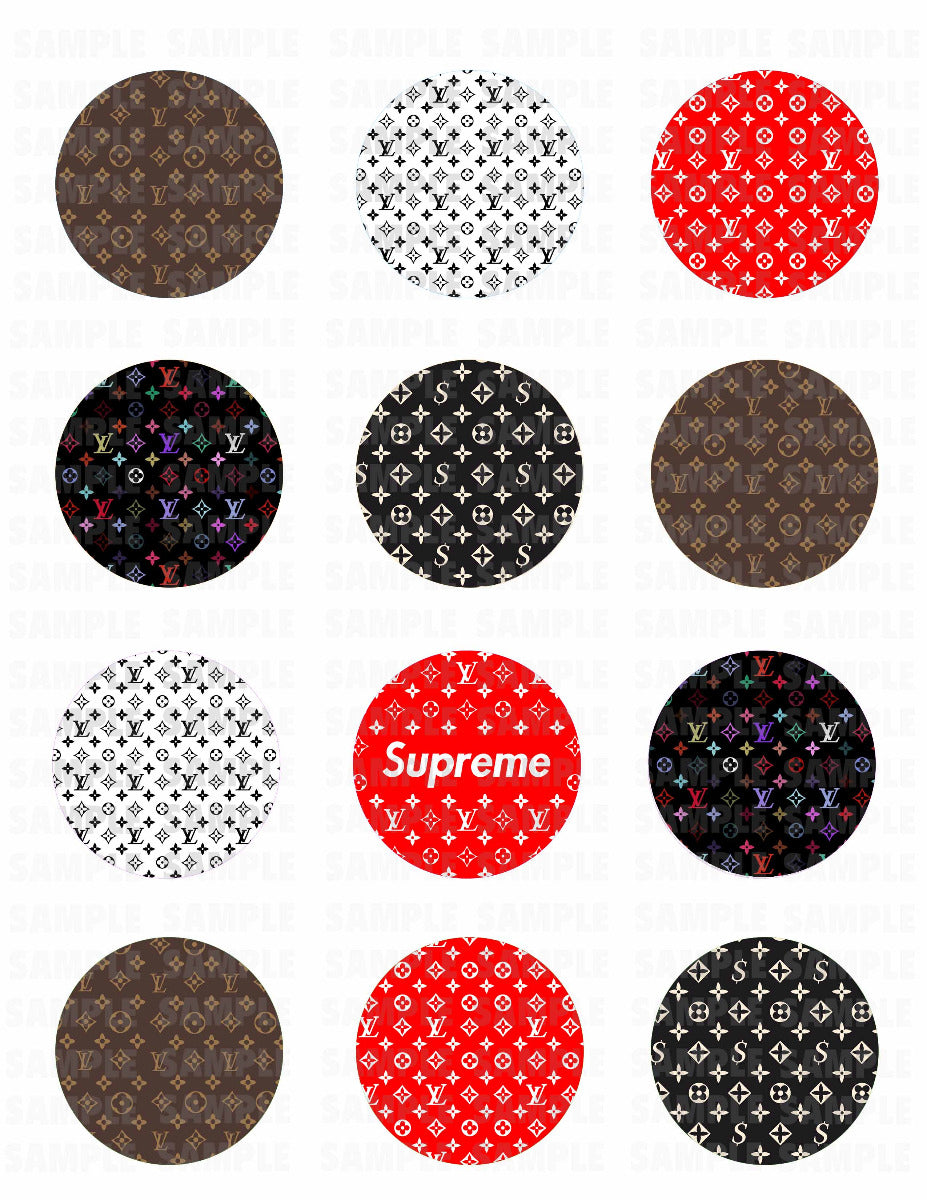 Fashion Luxury Edible Cupcake Toppers – Round Icing Sheet Birthda - Edible Cake Topper | Icing Sheet | Birthday Cake Decoration