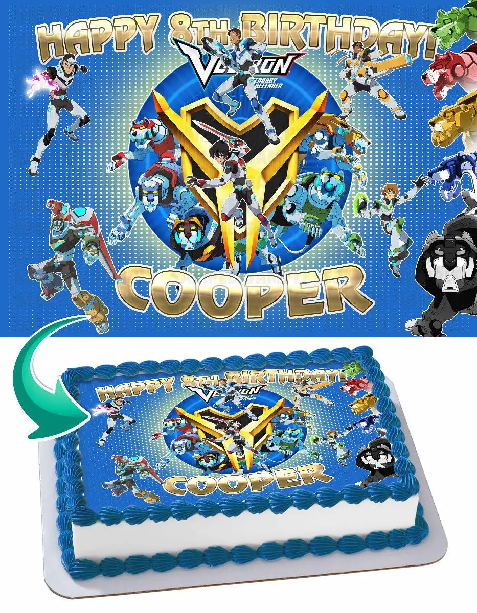 Voltron Legendary Defender Edible Cake Topper