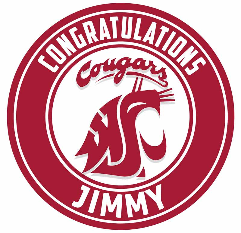Washington State Cougars Round – Icing Sheet Birthday - Personalized Edible Cake Topper | Custom Icing Sheet | Birthday Cake Decoration