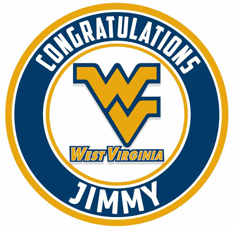 West Virginia Round – Icing Sheet Birthday - Personalized Edible Cake Topper | Custom Icing Sheet | Birthday Cake Decoration | Photo Cake Image