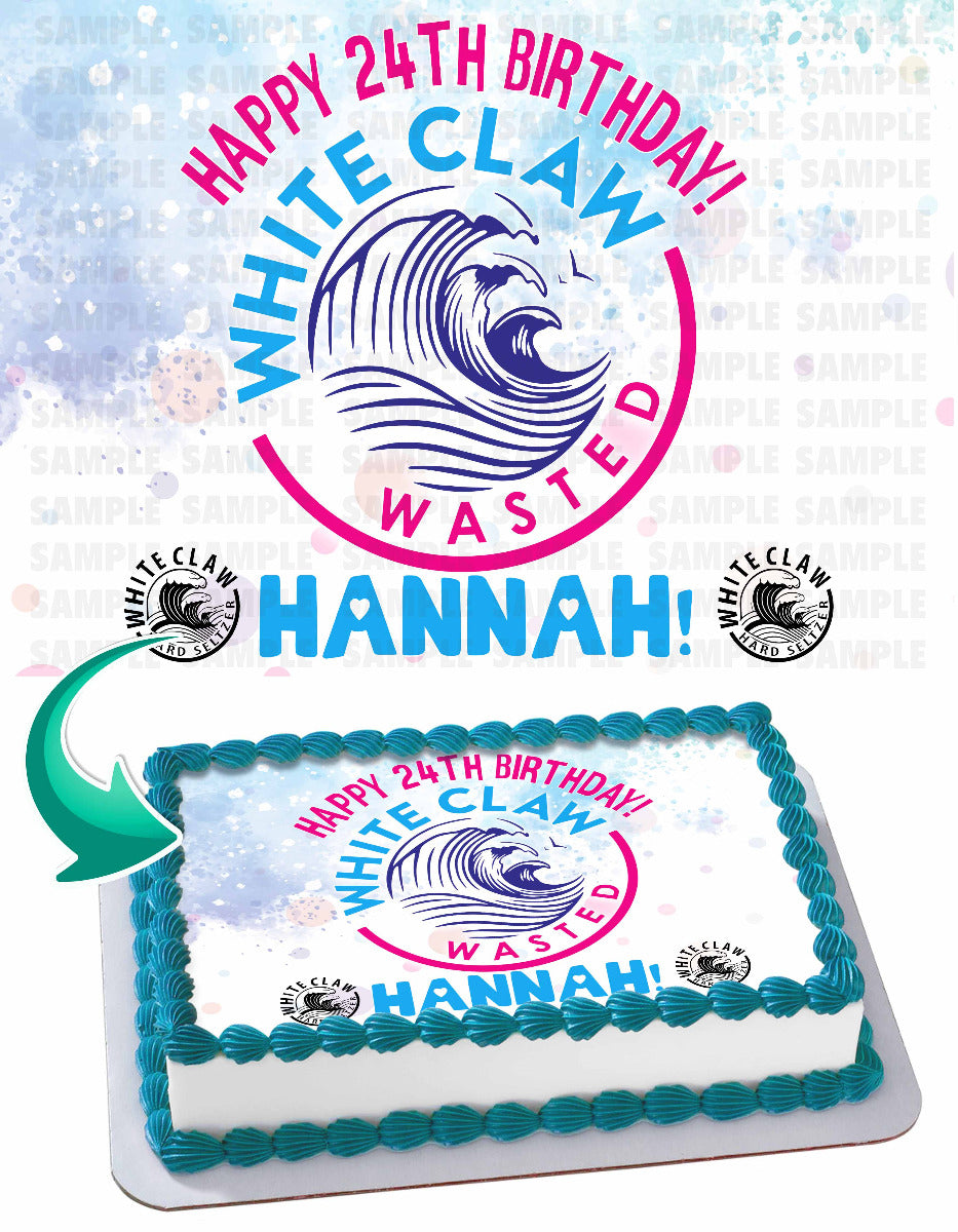 White Claw Edible Cake Topper