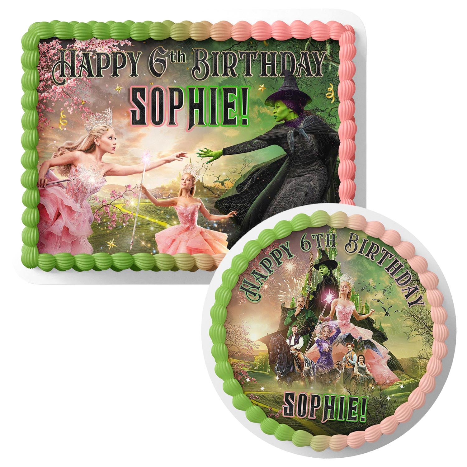 Wicked – Icing Sheet - Personalized Edible Cake Topper | Custom Icing Sheet | Birthday Cake Decoration | Photo Cake Image