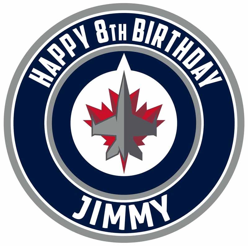 Winnipeg Jets Round – Icing Sheet Birthday - Personalized Edible Cake Topper | Custom Icing Sheet | Birthday Cake Decoration | Photo Cake Image