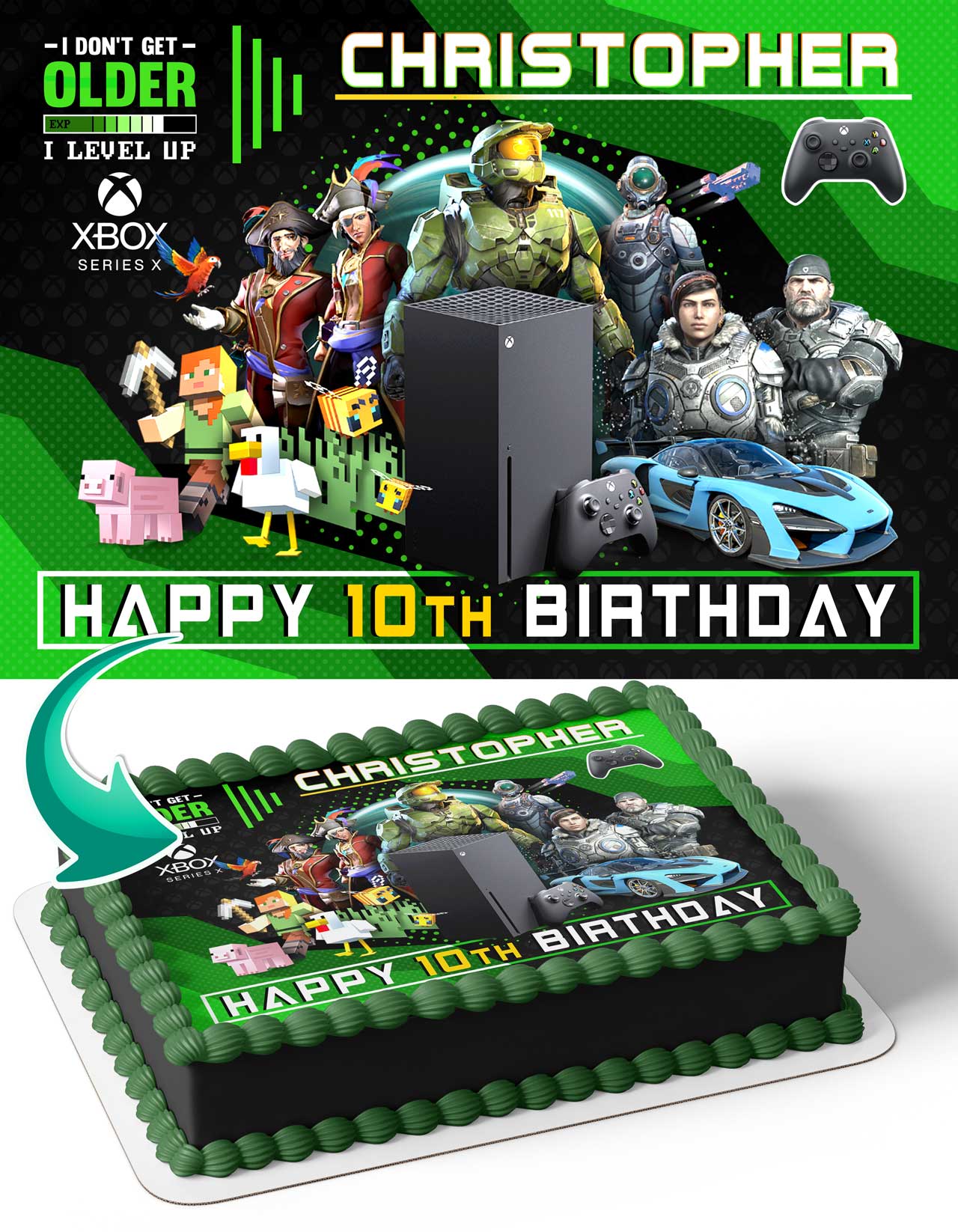 X Console Series X Edible Cake Topper