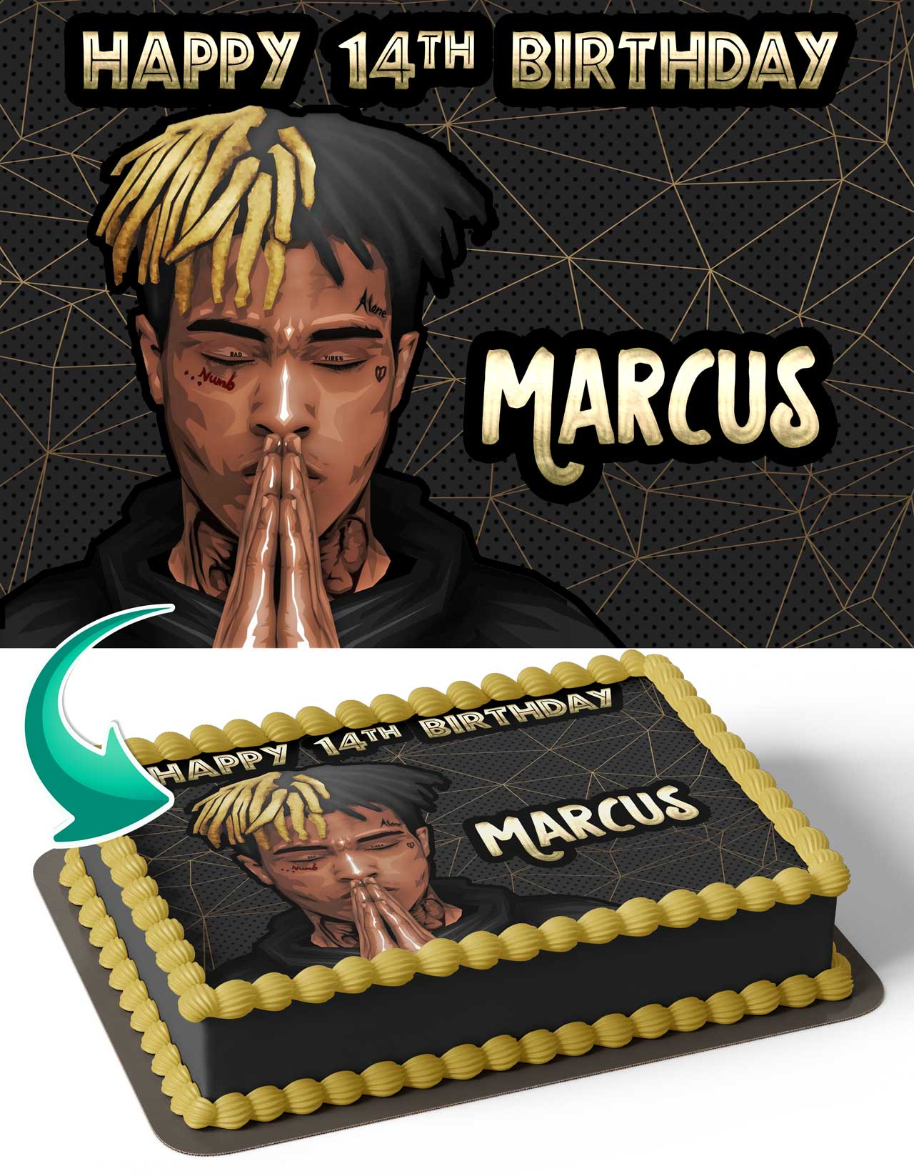 XTENTACION Edible Cake Topper