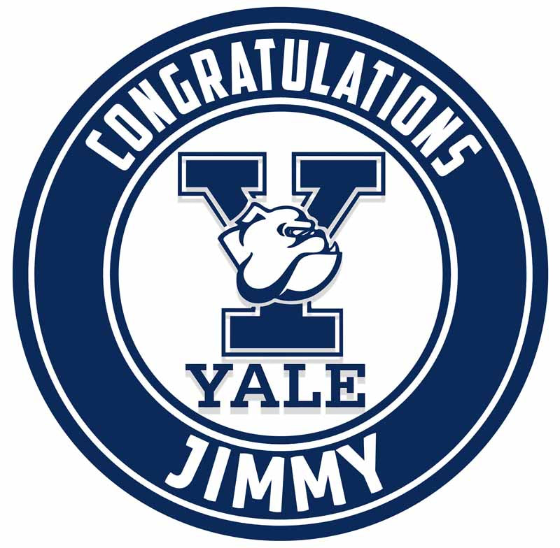 Yale Bulldogs Round – Icing Sheet Birthday - Personalized Edible Cake Topper | Custom Icing Sheet | Birthday Cake Decoration | Photo Cake Image