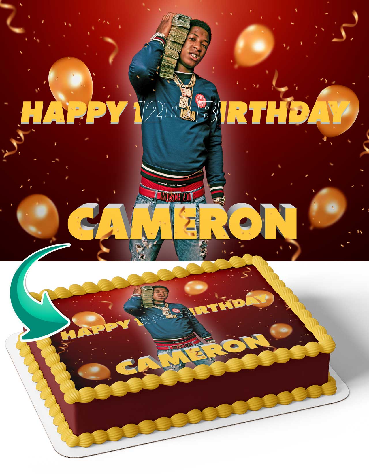 Youngboy YBNB Edible Cake Topper