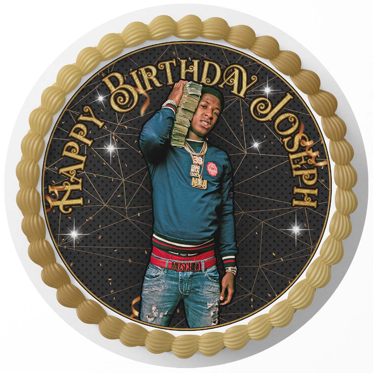 Youngboy Never Broke Again Round – Icing Sheet Birthday - Personalized Edible Cake Topper | Custom Icing Sheet | Birthday Cake Decoration