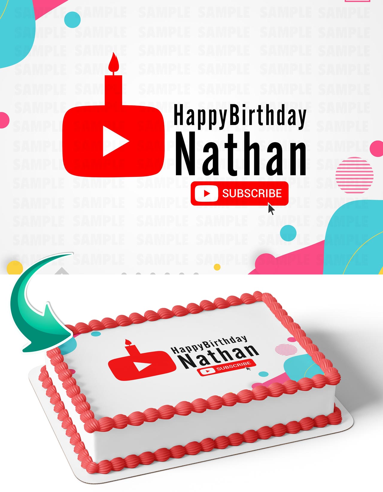 Youtube Edible Cake Topper