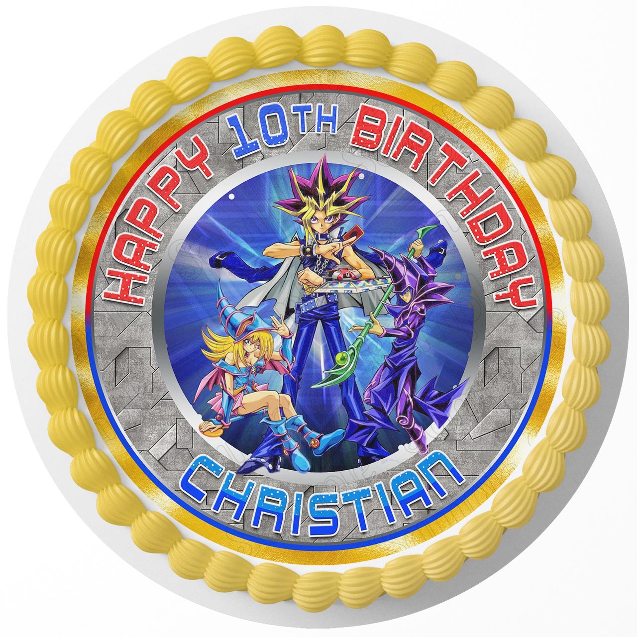Yu Gi Gamers Kids Fun Oh HRT Round – Icing Sheet Birthday - Personalized Edible Cake Topper | Custom Icing Sheet | Birthday Cake Decoration