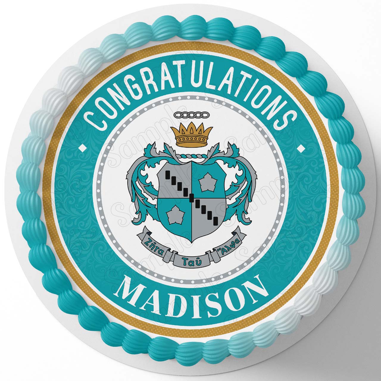 Zeta Tau Alpha Round – Icing Sheet Birthday - Personalized Edible Cake Topper | Custom Icing Sheet | Birthday Cake Decoration | Photo Cake Image